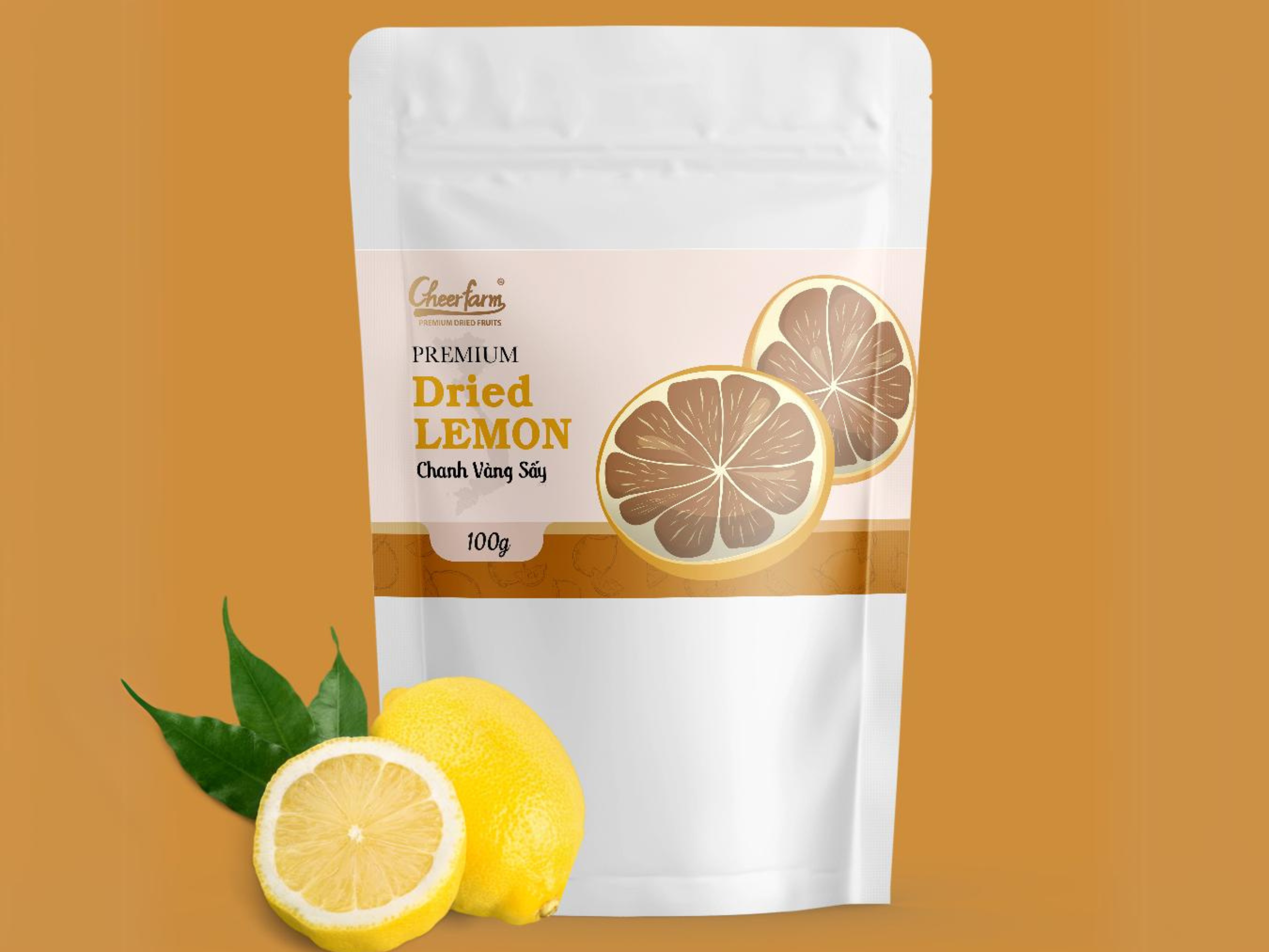 Packaging lemon in cheerfarm, premium dried fruits