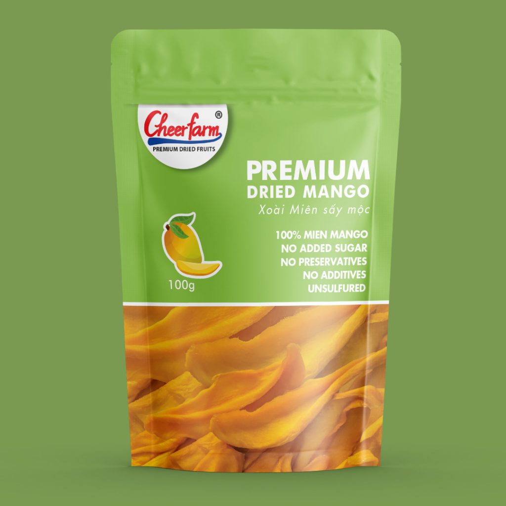 Premium Dried Mango Strip/ Slice/ Cheek Cheer Farm