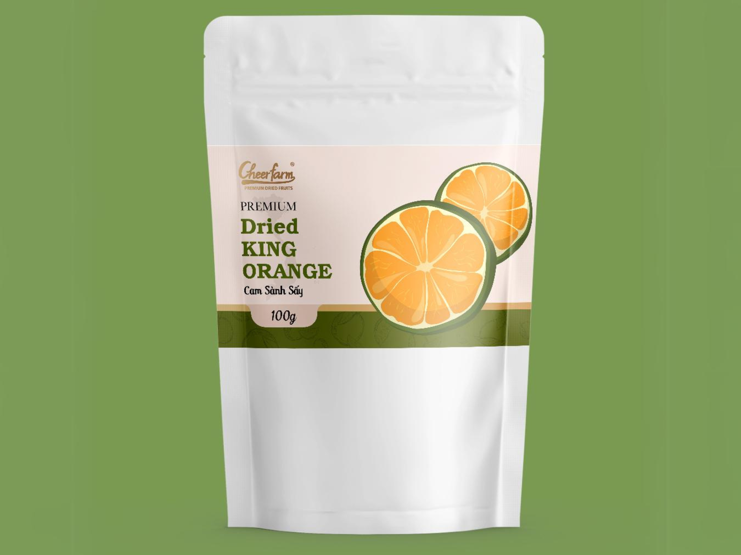 dehydrated orange in cheerfarm, premium dried fruits producer