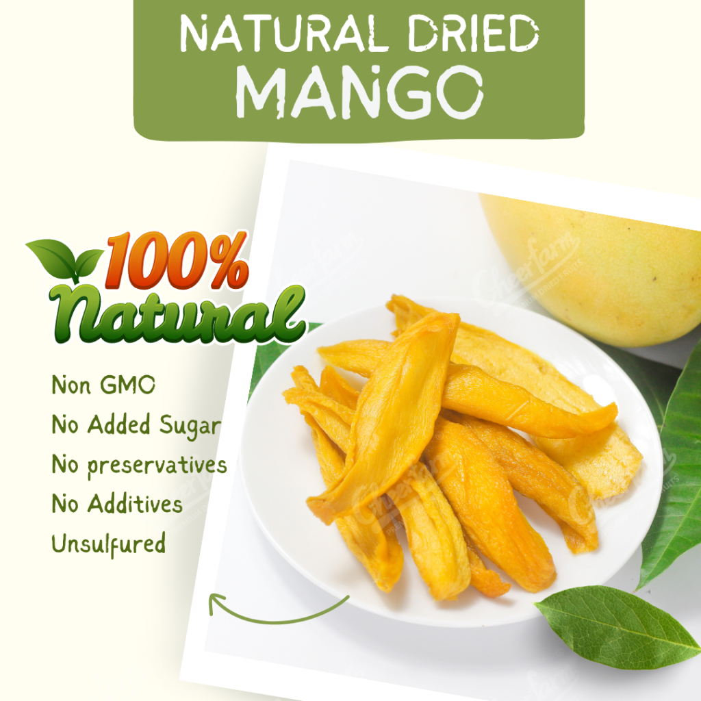 Experience Tropical Bliss with Our All-Natural Dried Mango Slices Cheer Farm