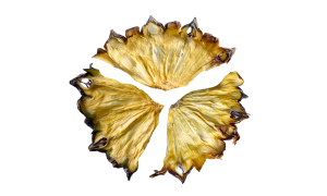 dehydrated pineapple tidbits with skin for garnishes